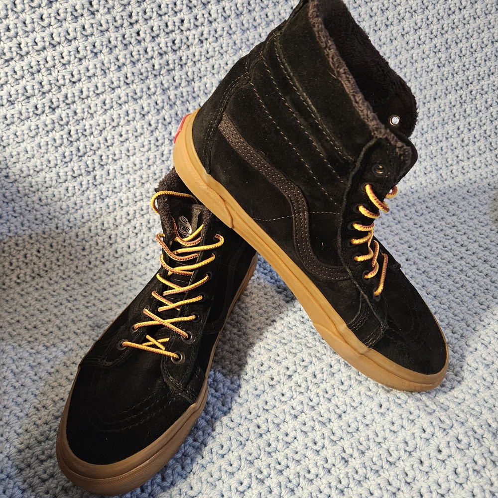 Vans Black and Brown High-Top Men's Shoes